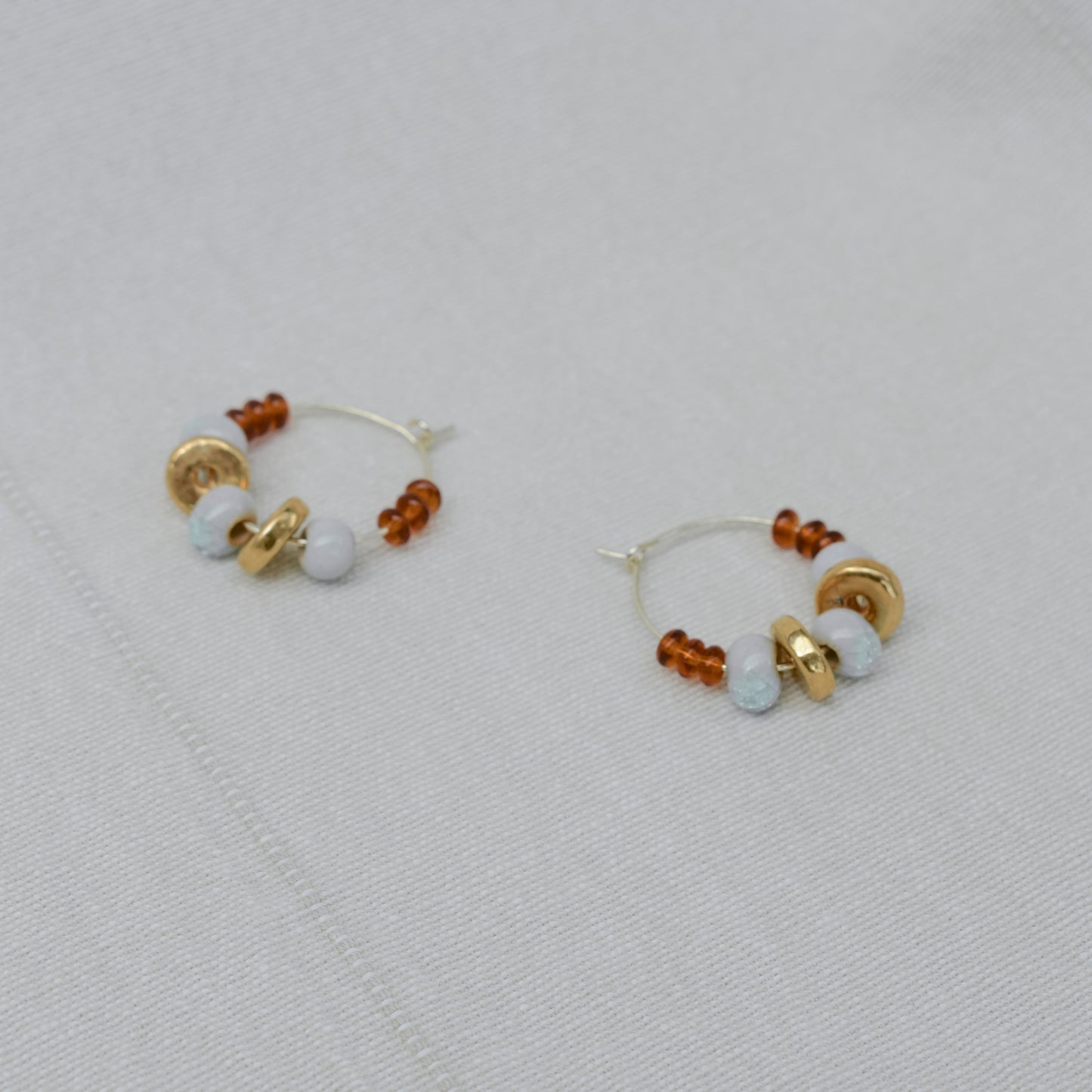 Aqua & Chestnut Hoops