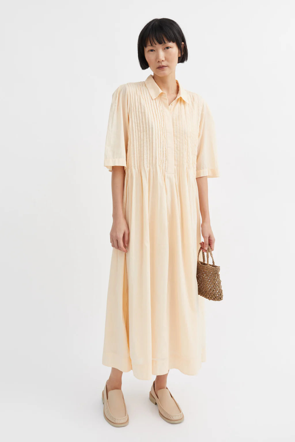 The Dot Shirtdress | Pale Peach