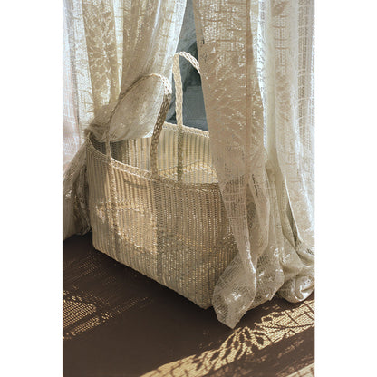 Large Handwoven Palorosa Basket | White