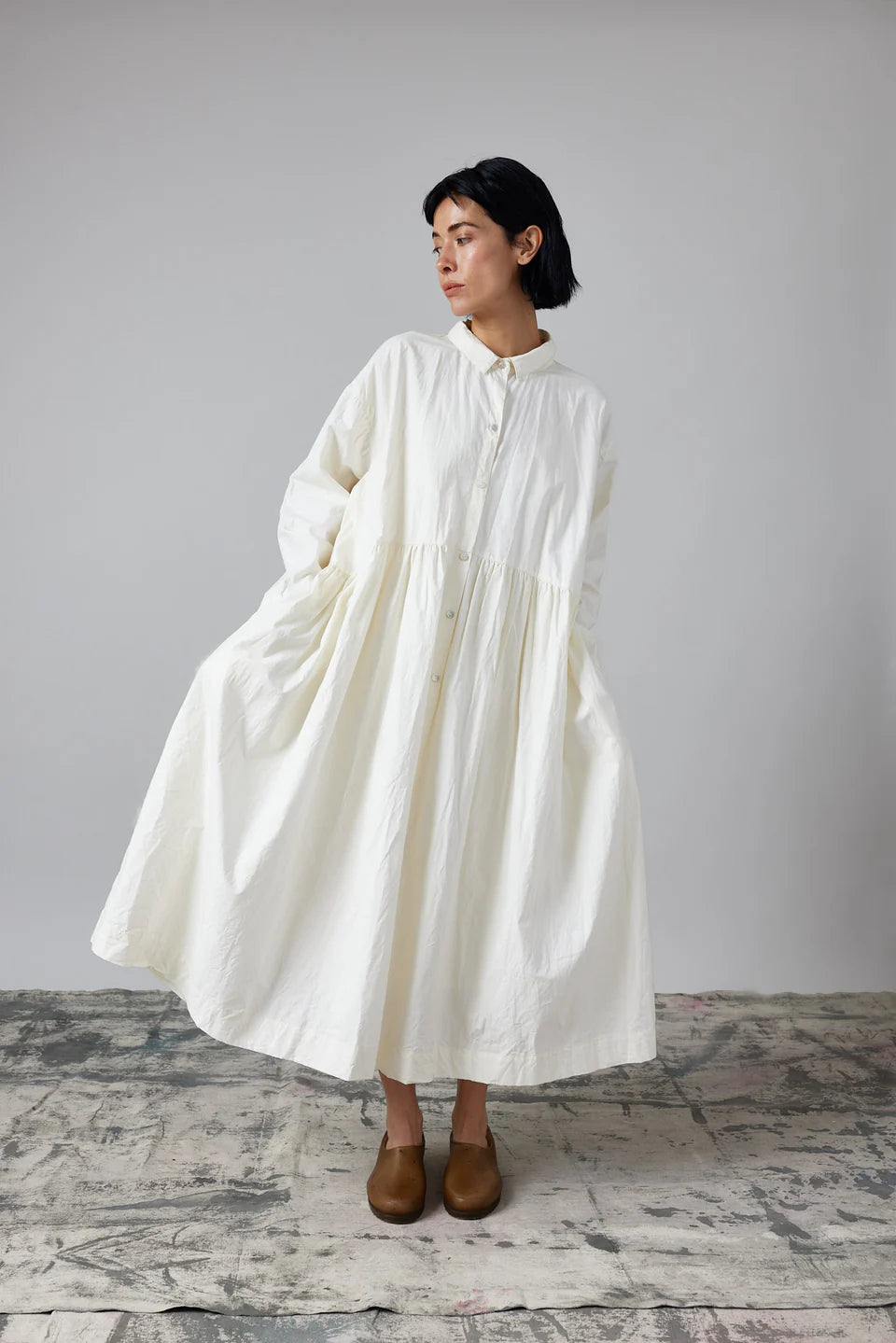 The Gathered Dress in Cotton
