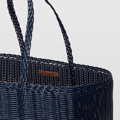 Large Handwoven Palorosa Basket | Midnight Blue