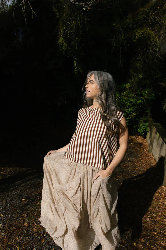 Anna sleeveless Top in Cotton