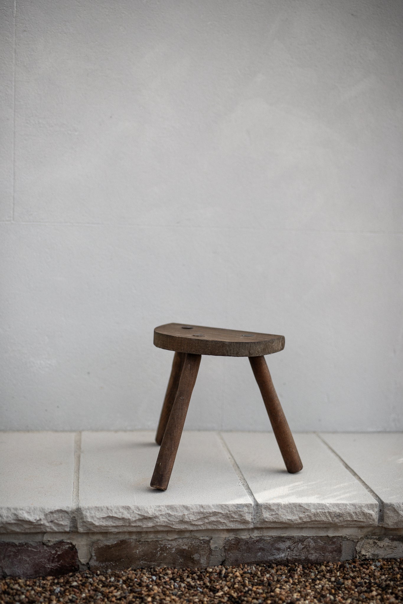 Antique French Rustic Milking Stool