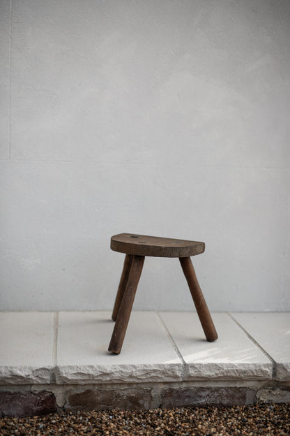 Antique French Rustic Milking Stool