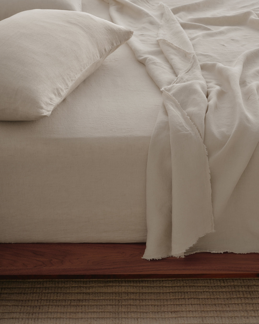 Linen Flat Sheet in Double | 'Sable'