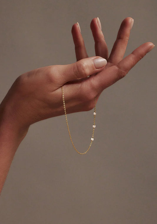 Floating Stone Bracelet | Gold