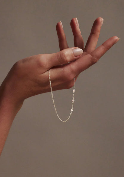 Floating Stone Bracelet | Silver