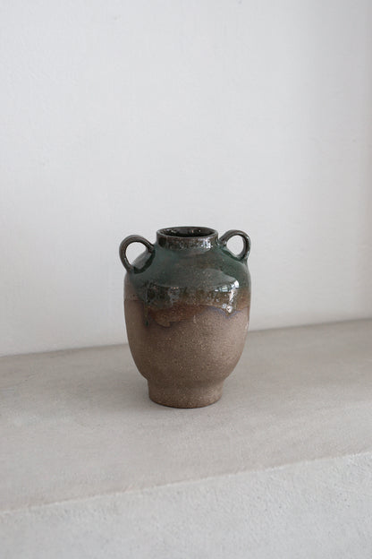 Ceramic Clay Vase with Olive Glaze | N.4