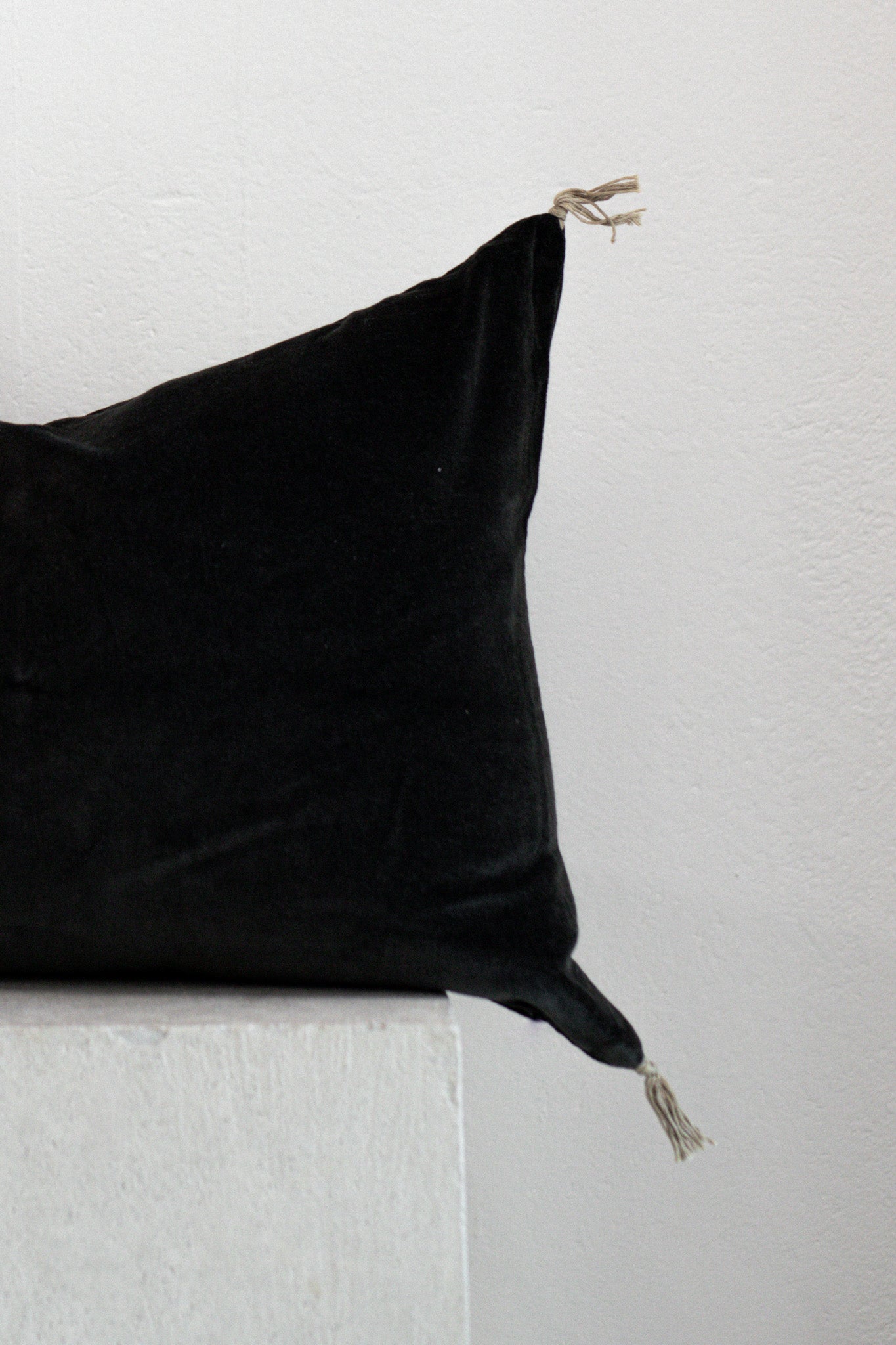 Velvet Cushion in Carbon