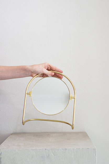 Danish Brass Table Mirror