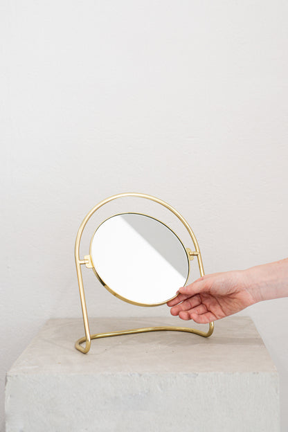 Danish Brass Table Mirror