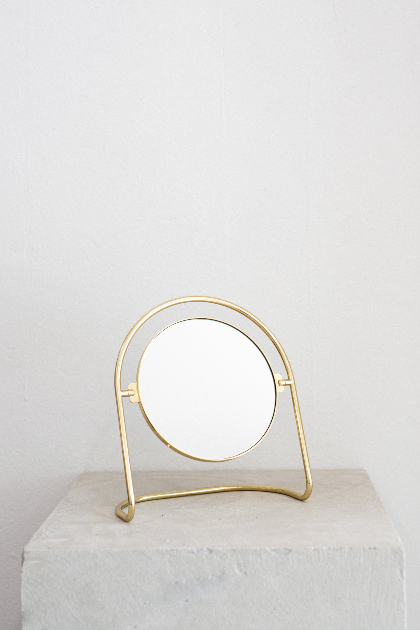 Danish Brass Table Mirror