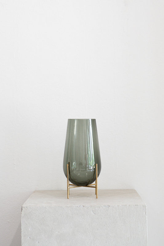 Echasse Vase in Green Smoke