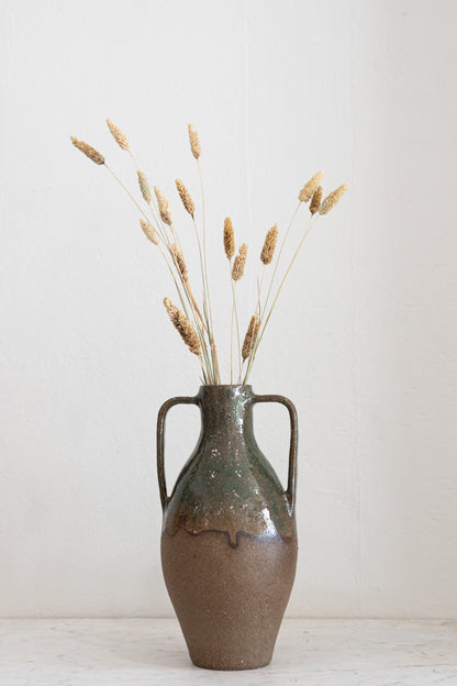 Ceramic Clay Vase with Olive Glaze | N.3