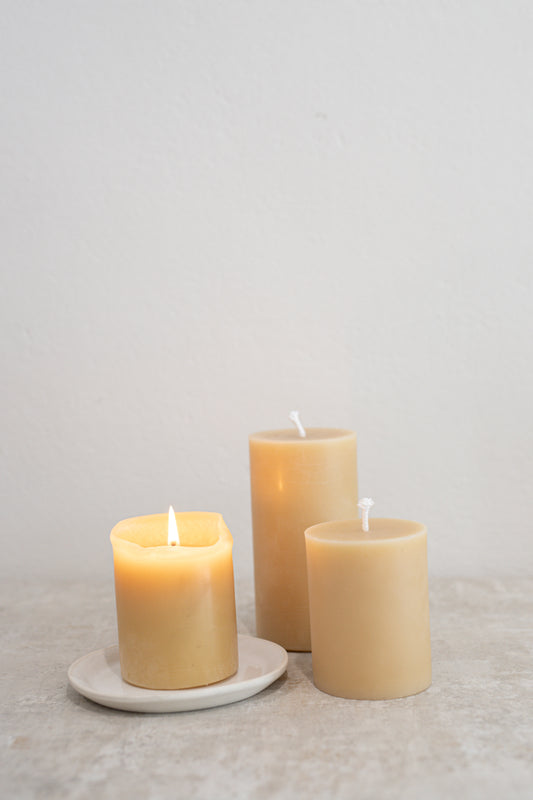 Beeswax Pillar Candle