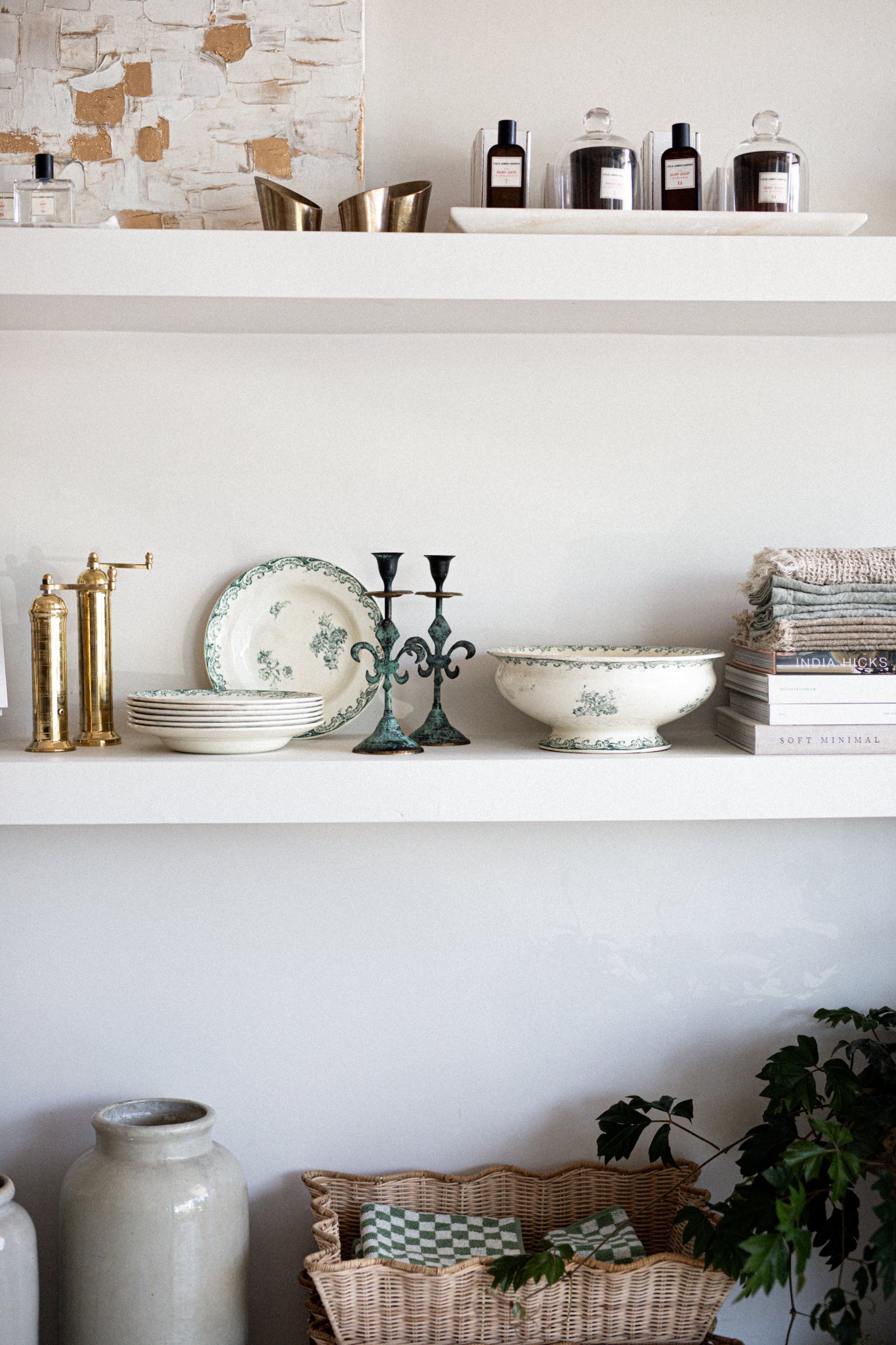 Antique French Ceramic Salad Bowl