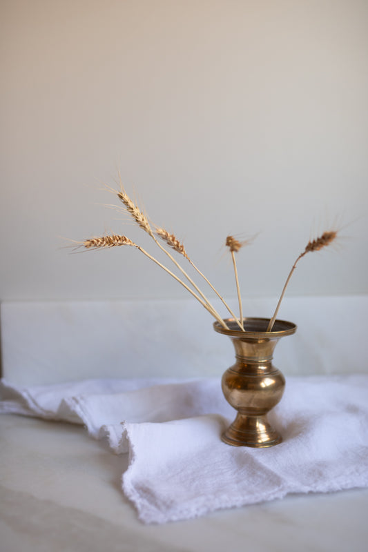 Antique Brass Goblet Vase