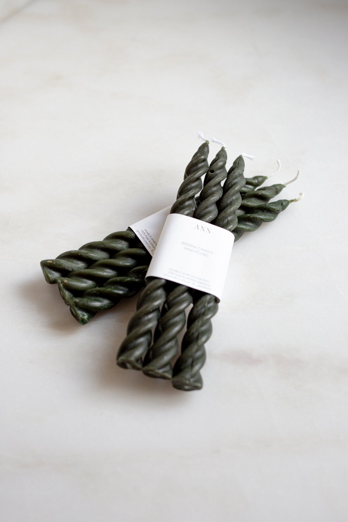 Spiral Candle Set of 3 Candles | Moss