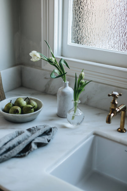 Italian Ceramic Bottle in White Milk