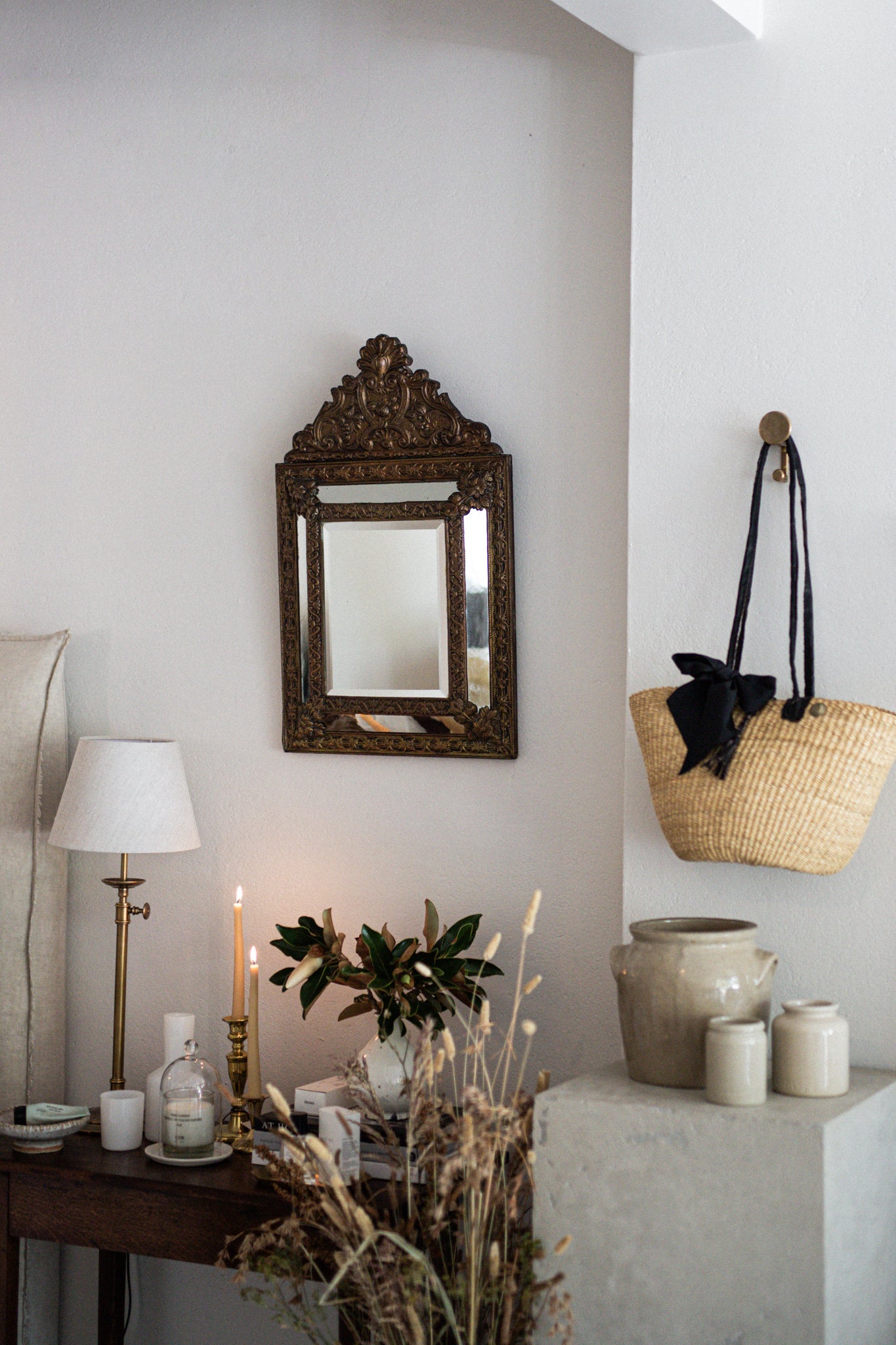 NEW Handwoven Long Handle Basket Bag