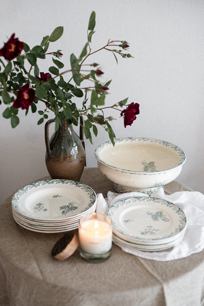 Antique French Ceramic Dessert Plates