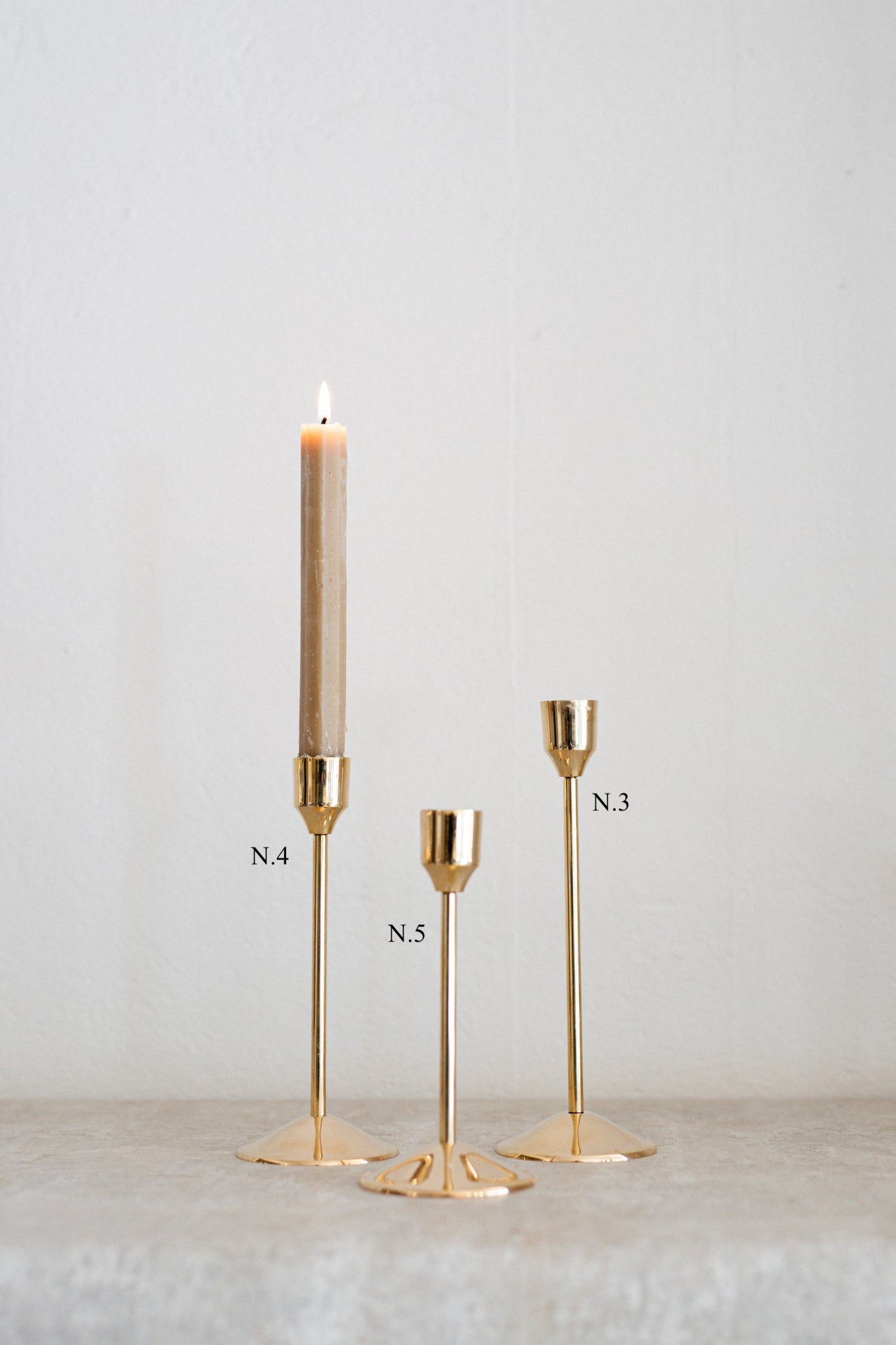 Polished Brass Candlesticks