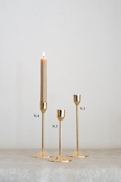 Polished Brass Candlesticks