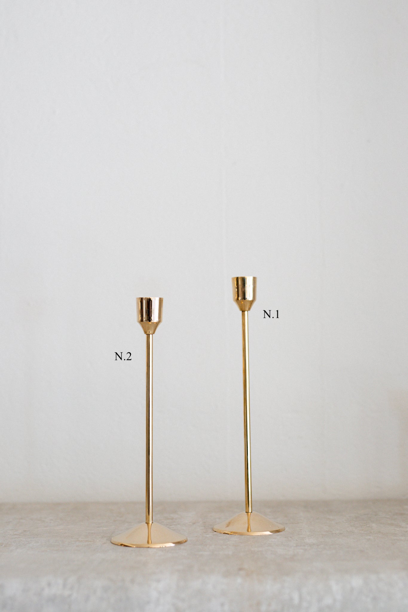 Polished Brass Candlesticks