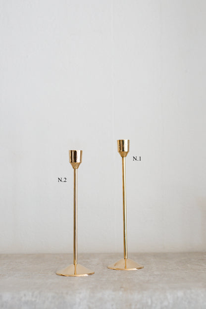 Polished Brass Candlesticks