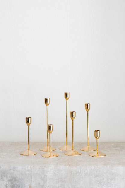 Polished Brass Candlesticks