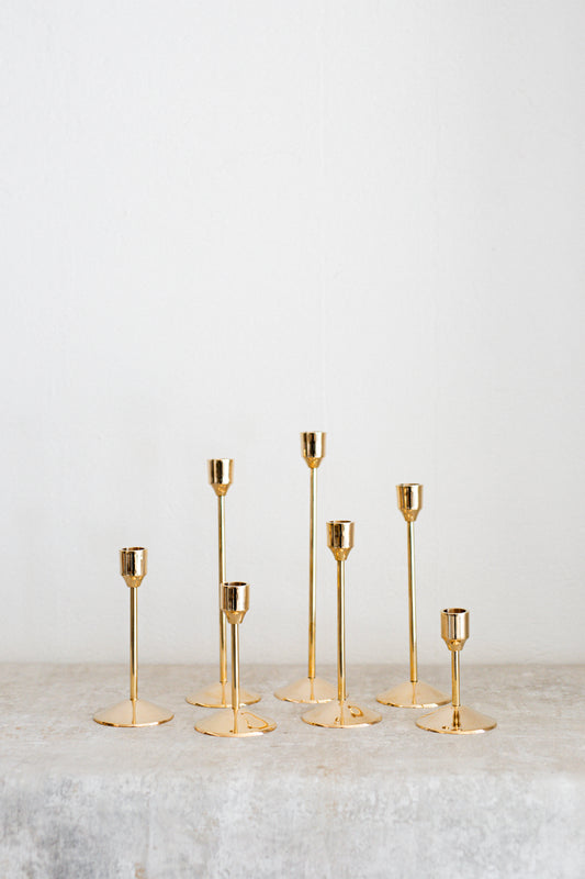 Polished Brass Candlesticks