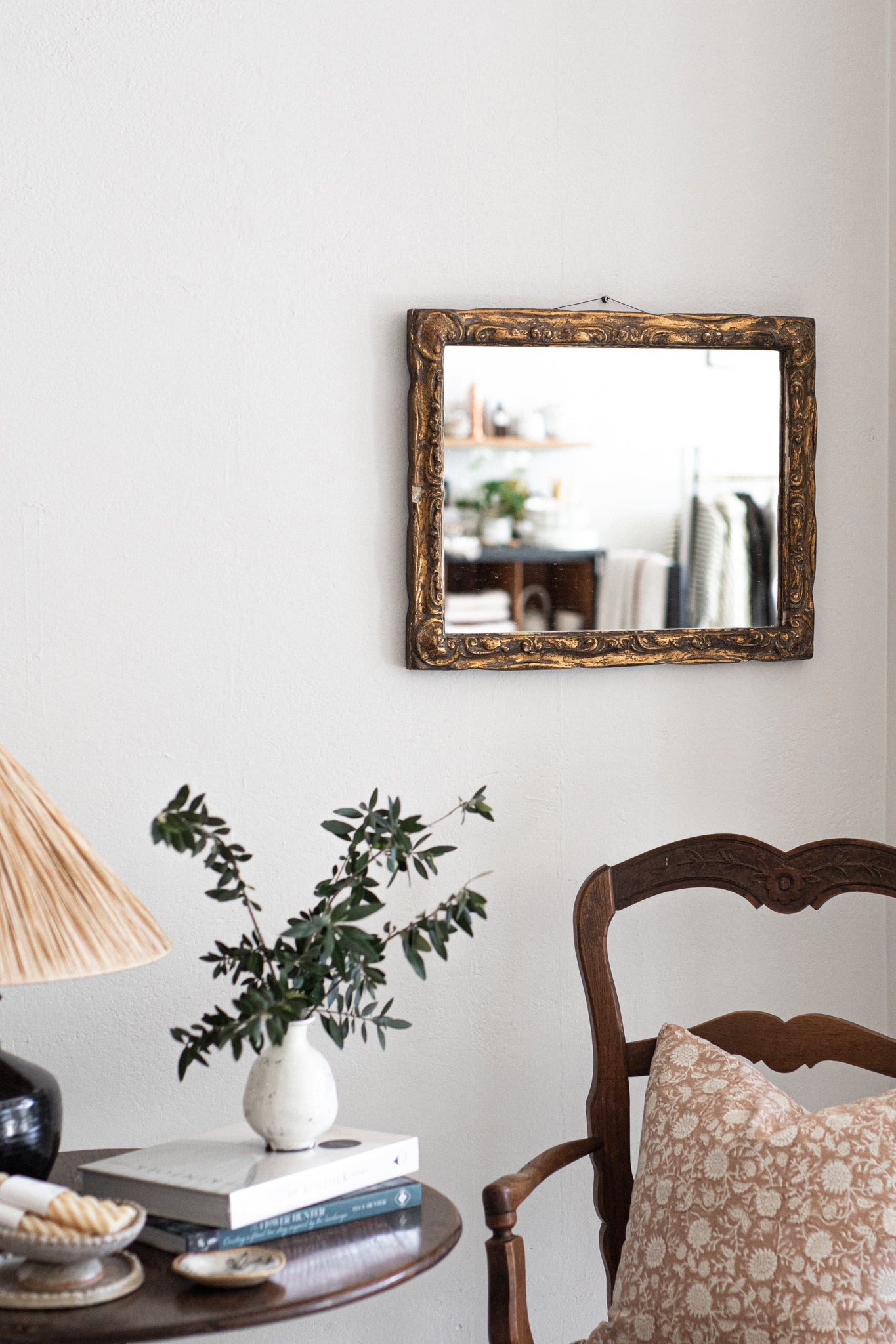 Antique 19th century Gesso Mirror
