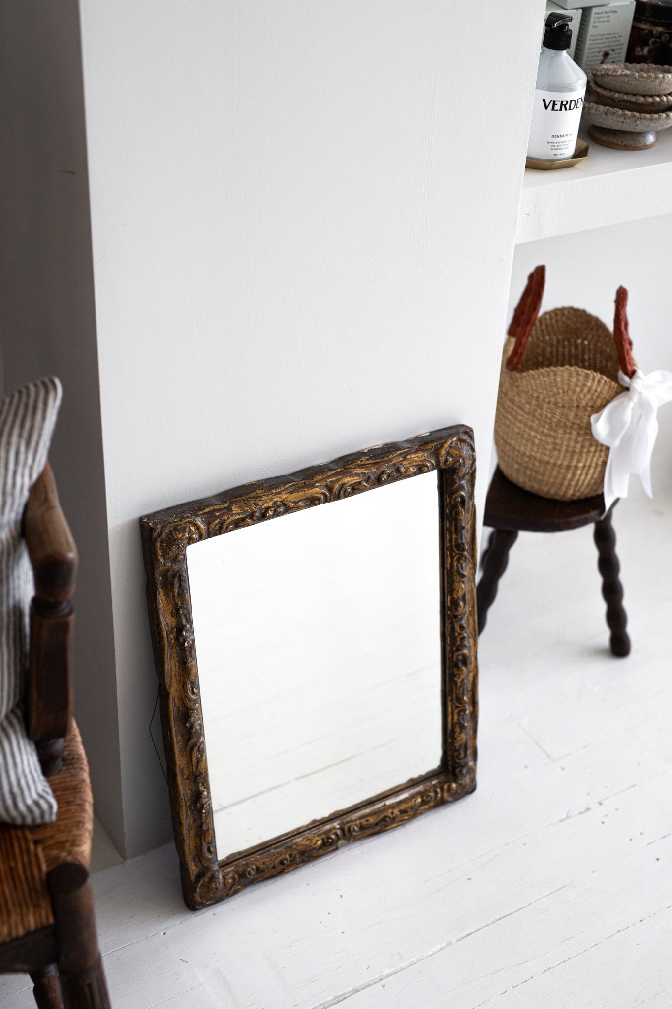 Antique 19th century Gesso Mirror
