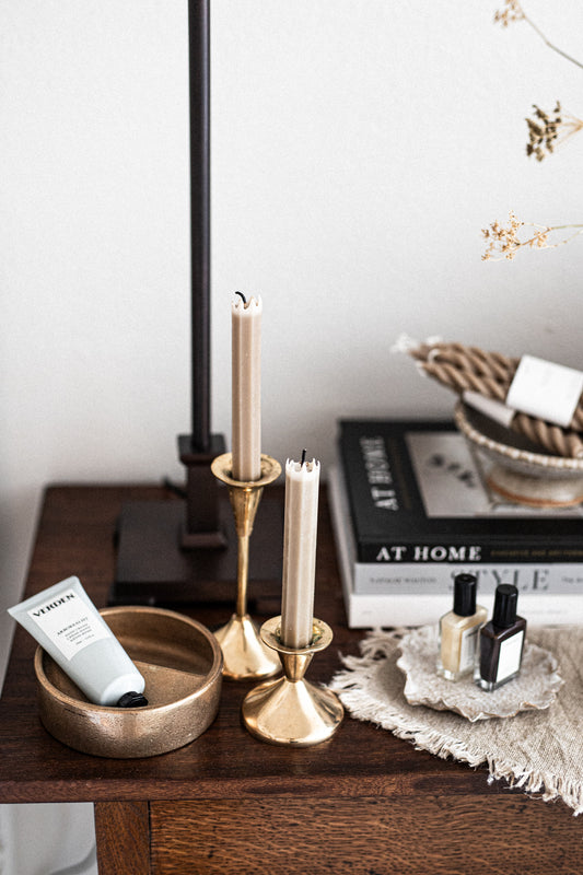 Brass Heirloom Candlesticks