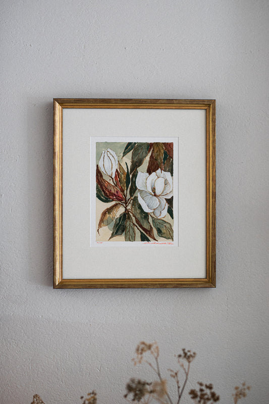 Magnolia ii. Limited Edition Print in Heirloom Frame