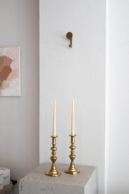 Antique 19th century Brass Candlestick Pair | N. 1