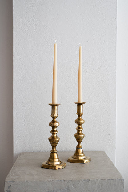 Antique 19th century Brass Candlestick Pair | N. 1