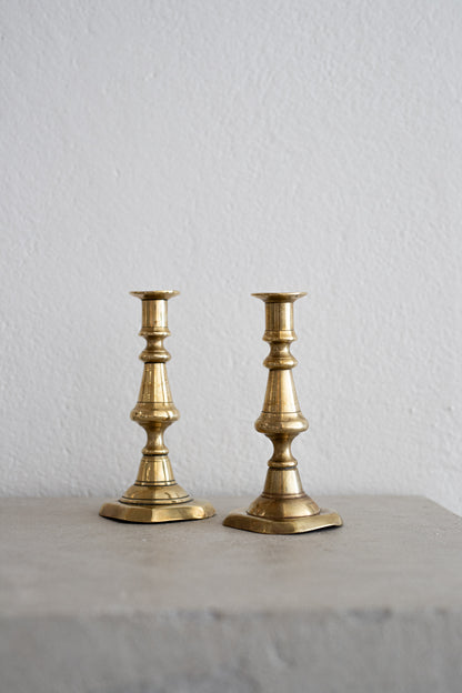 Antique 19th century Brass Candlestick Pair | N. 2
