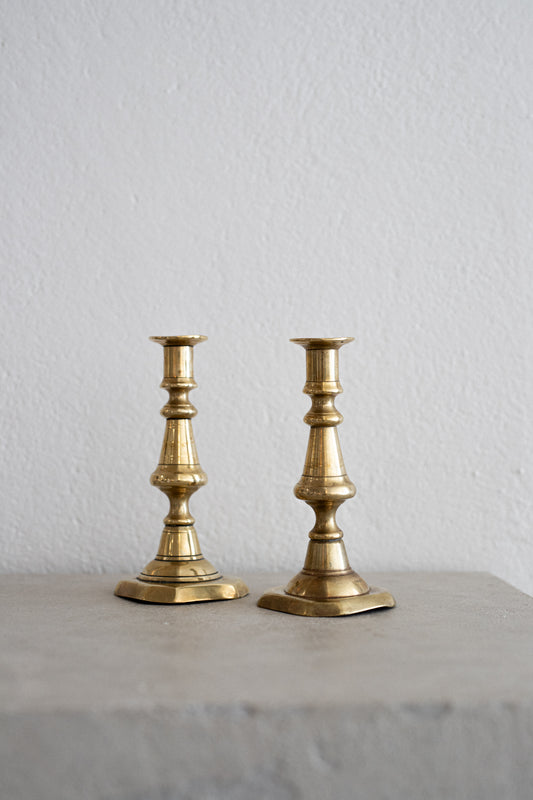 Antique 19th century Brass Candlestick Pair | N. 2