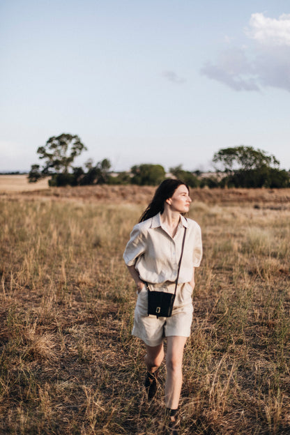 The Priya Shirt in Natural 'Dew' Linen