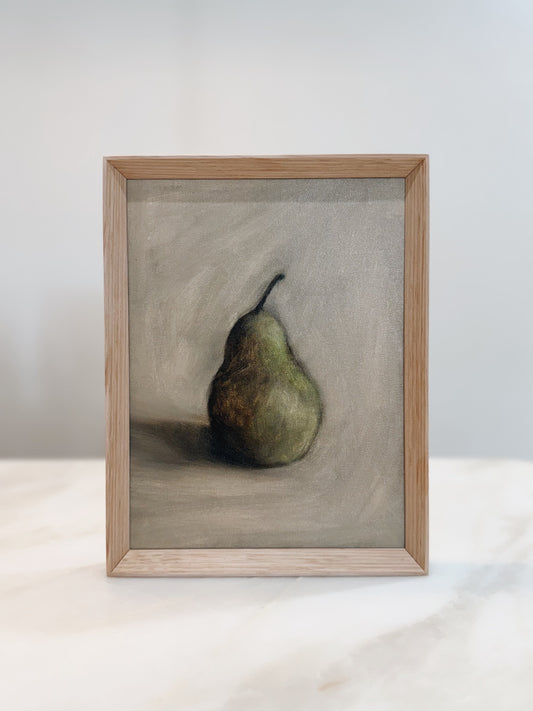'Still life with a Single Pear' | Oil on canvas