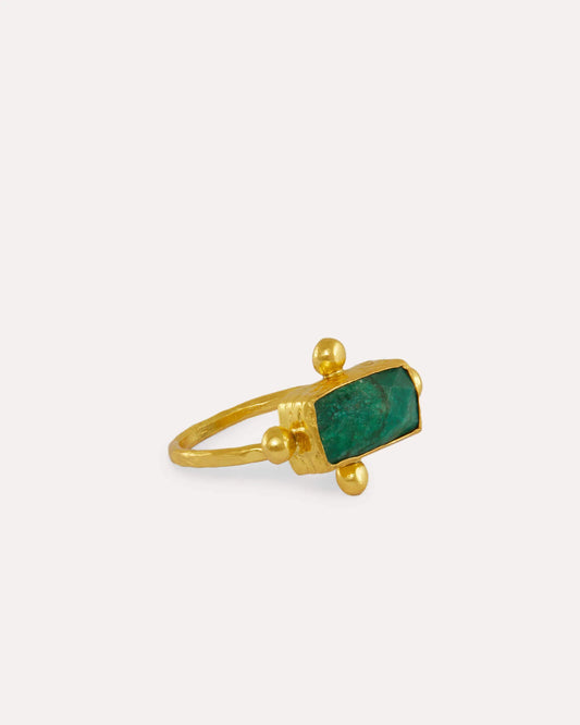 The 'Alessa' Emerald Cocktail Ring