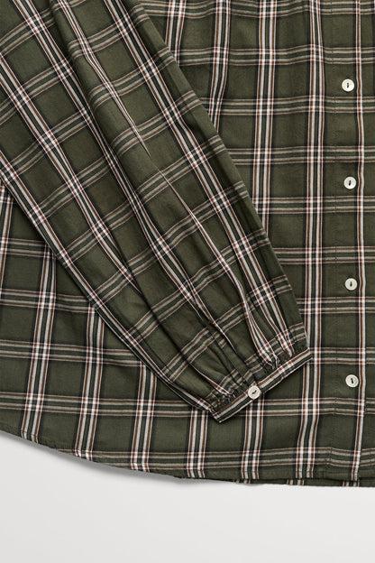 Skall Cilla Shirt in Green/White Stripe