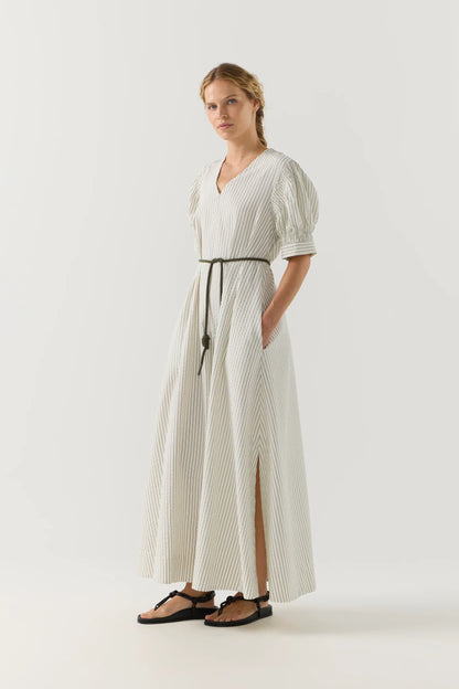 Scottie Dress in Basil Stripe Seersucker
