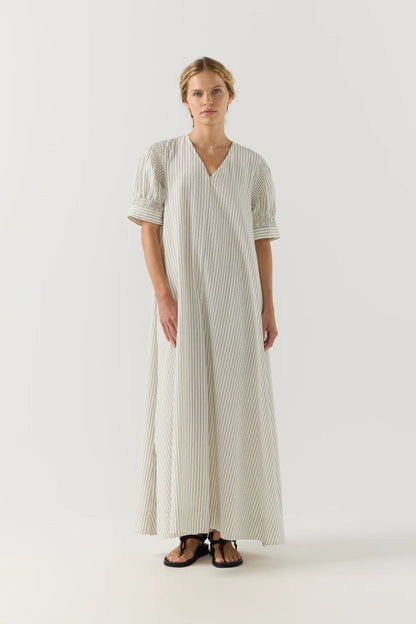 Scottie Dress in Basil Stripe Seersucker