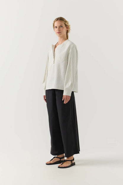 Eden Shirt in Basil Stripe Seersucker