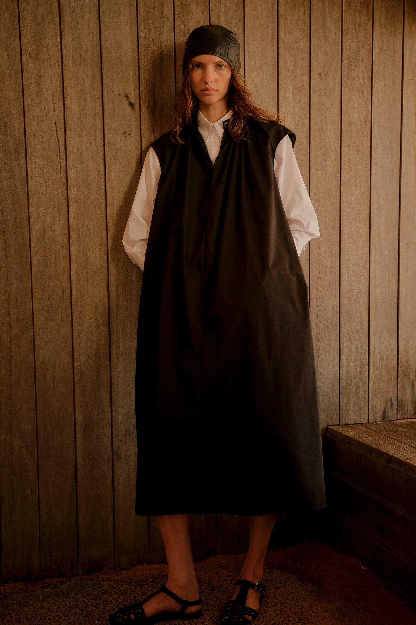 Hunter Dress in Black Poplin