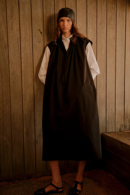 Hunter Dress in Black Poplin