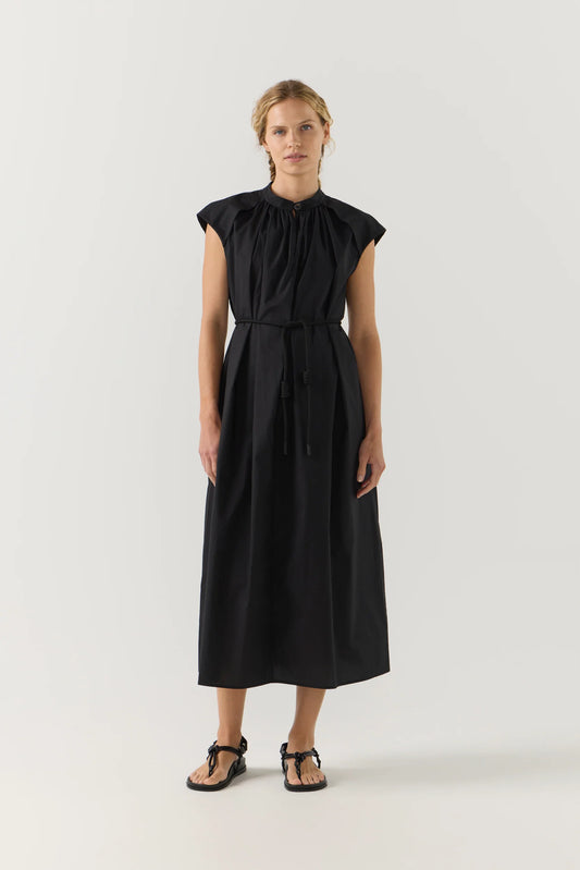 Hunter Dress in Black Poplin