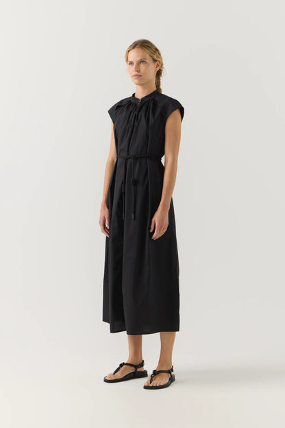 Hunter Dress in Black Poplin